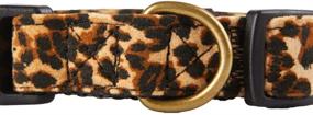 img 3 attached to 🐆 Petiry Fashion Leopard Dog Collar: Premium Fabric for Soft & Comfortable Wear - Ideal for Puppies & Large Dogs (Neck: 12-18 inches)