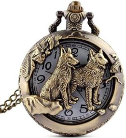 img 4 attached to Exquisite and Bold: 🐺 GORBEN Wolves Quartz Steampunk Watches