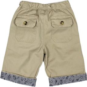 img 3 attached to 👖 High-Quality Bienzoe Boys Cotton Twill Elastic Waist Shorts: Comfortable and Stylish for Active Boys