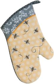 img 1 attached to 🐝 Buzzing with Joy: 4 Piece Bee Happy Kitchen Set - 2 Terry Towels, Oven Mitt, Potholder