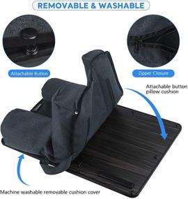 img 3 attached to 🛏️ Nearpow Lap Desk: Portable Laptop Lap Desks with Removable Pillow Cushion Cover, Mouse Pad, Wrist Rest, and Tablet Holder - Fits up to 17 inch - Ideal for Bed, Sofa, or Couch