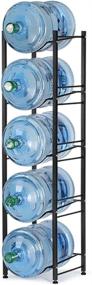 img 4 attached to 💧 Nandae 5-Tier Heavy Duty Water Cooler Jug Rack: Space-Saving Storage for 5 Gallon Water Dispensers (Black)