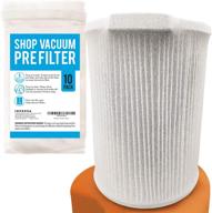 🧹 reusable, washable shop vacuum filter cover [10 pack] - reduce dust build up – ideal for most canister vacuums – shopvac prefilter логотип