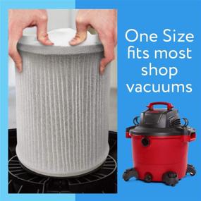 img 2 attached to 🧹 Reusable, Washable Shop Vacuum Filter Cover [10 Pack] - Reduce Dust Build Up – Ideal for Most Canister Vacuums – Shopvac Prefilter