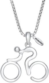 img 4 attached to 🚴 Stainless Steel Cycling Pendant Necklace for Bike Enthusiasts - Perfect Gift for Cycling Lovers (Silver)