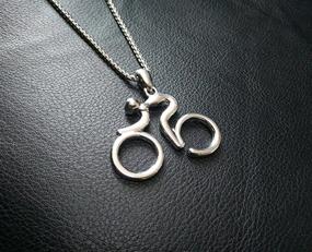 img 3 attached to 🚴 Stainless Steel Cycling Pendant Necklace for Bike Enthusiasts - Perfect Gift for Cycling Lovers (Silver)