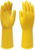 🧤 mulfei 3 pairs reusable cleaning gloves: extra thick rubber gloves for kitchen, working, gardening, and car wash logo