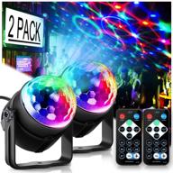 🎉 2 pack disco ball party lights, sound activated led strobe lights with remote control, ideal for birthday, xmas, wedding, bar, kids christmas - dj rave lights, stage projected effect, dancing lights - tongk логотип