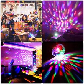 img 2 attached to 🎉 2 Pack Disco Ball Party Lights, Sound Activated LED Strobe Lights with Remote Control, Ideal for Birthday, Xmas, Wedding, Bar, Kids Christmas - DJ Rave Lights, Stage Projected Effect, Dancing Lights - TONGK