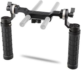 img 1 attached to CAMVATE 15mm Rod &amp; Shoulder Mount Rig with Rosette Standard Accessory for DSLR - Soft Rubber Grip (Black, M6 Thread, 31.8 mm)