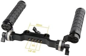 img 2 attached to CAMVATE 15mm Rod &amp; Shoulder Mount Rig with Rosette Standard Accessory for DSLR - Soft Rubber Grip (Black, M6 Thread, 31.8 mm)