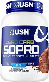 img 1 attached to USN Supplements Zero Carb IsoPro: Кето-дружественный шоколадный сывороточный протеин без сахара, сниженной калорийности - 1,7 фунта.