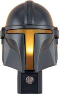 🌟 star wars mandalorian helmet led night light: ul-listed plug-in for bedroom, nursery, bathroom, office логотип