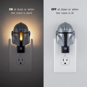 img 3 attached to 🌟 STAR WARS Mandalorian Helmet LED Night Light: UL-Listed Plug-in for Bedroom, Nursery, Bathroom, Office