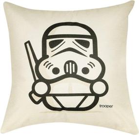 img 2 attached to 🌟 Star Wars Decorative Throw Pillow Covers - Set of 2 (Blue and White) - 18x18 Inches - Pillow Cases