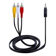 🔌 onvian 3.5mm to 3 rca male plug: premium audio video male aux cable - 5ft cord logo