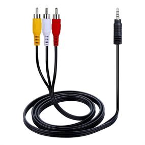 img 4 attached to 🔌 Onvian 3.5mm to 3 RCA Male Plug: Premium Audio Video Male AUX Cable - 5FT Cord