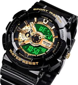 img 3 attached to Large Face Men's Digital Sport Watch - Waterproof Military Wristwatch with Date, Multifunctional LED, Stopwatch - Ideal for Outdoor Sports and Tactics