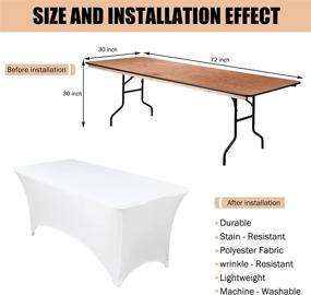 img 3 attached to Stretchable Rectangular Tablecloth Protector for Exhibitions