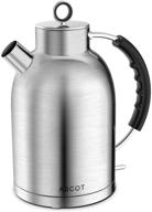 🔌 ascot electric kettle: stainless steel, 1.7 liter, bpa-free, fast hot water boiler логотип