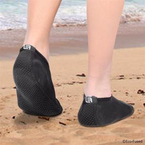 img 3 attached to ECO-FUSED Women's Water Socks/Shoes with Elastic, Quick Drying, Breathable Fabric & Non-Slip Rubber Sole - Enhanced Comfort – Ideal for Yoga, Beach, Pool, Volleyball, and More