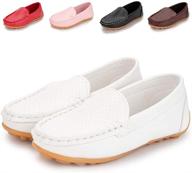 meckior toddler moccasin wedding synthetic girls' shoes for athletic logo