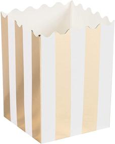 img 1 attached to 🍿 60-Pack Mini Popcorn Boxes - 16oz Small Paper Popcorn and Candy Favor Boxes, Gold Foil Polka Dots, Stripes, Confetti Designs, Ideal for Baby Shower, Wedding, Birthday Party Supplies, Size: 3 x 4 x 2.8 Inches