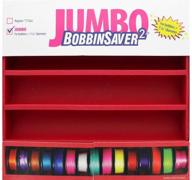 🧵 grabbit bs2j saver 2 jumbo: convenient bobbin organizer in red - holds 70+ bobbins! logo