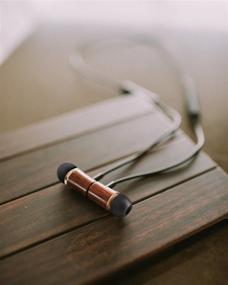 img 2 attached to 🎧 Наушники Reveal Shop Wood Bluetooth - Магнитные, носимые на шее, стильные деревянные беспроводные внутриканальные наушники с микрофоном и регулировкой громкости - идеальные для мужчин и женщин.