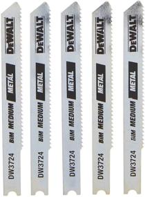 img 4 attached to Dewalt U-Shank Jigsaw Blades, 3-Inch, 18-TPI, 5-Pack - Ideal for Medium Metal Cutting (DW37245)