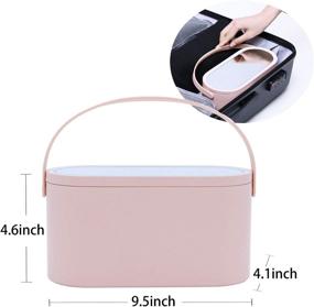 img 2 attached to ✨ Portable LED Lighted Makeup Organizer Box with Mirror - Professional Cosmetic Case Bag for Travel - Easy Carrying
