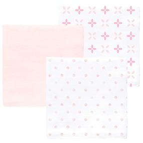 img 3 attached to 🌸 3-Piece Set of Pink Springfield Amazing Baby Cotton Muslin Swaddle Blankets