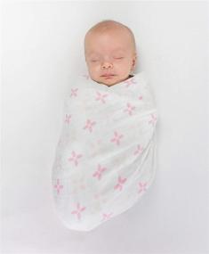 img 2 attached to 🌸 3-Piece Set of Pink Springfield Amazing Baby Cotton Muslin Swaddle Blankets