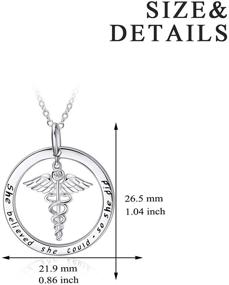 img 2 attached to 🏥 Nurse Gifts for Women - WINNICACA Sterling Silver Nurse Themed Necklace with Caduceus and Stethoscope Pendant, ideal for Doctor Graduation and Medical Students - Women, Girls