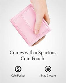 img 1 attached to 👜 Classy REAL LEATHER Small Wallets for Women with RFID Protection: Ideal Compact Credit Card Holder & Coin Purse – Perfect Holiday Gifts for Her