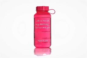 img 3 attached to 💖 PINK Hydr-8 Sports Water Bottle 1000mL Tritan BPA Free Plastic 32oz: Optimal Hydration and Ease of Use