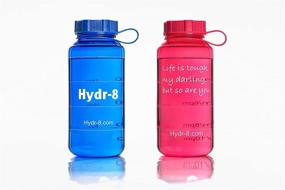 img 1 attached to 💖 PINK Hydr-8 Sports Water Bottle 1000mL Tritan BPA Free Plastic 32oz: Optimal Hydration and Ease of Use