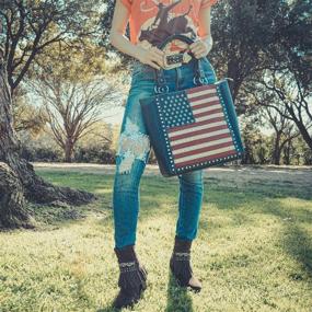 img 3 attached to Montana West Patriotic American Flag Women's Handbags & Wallets for Totes