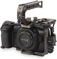 📷 tilta camera cage for blackmagic pocket cinema camera 4k 6k ta-t01-b-g - basic kit with ssd drive holder and top handle for bmpcc 6k camera rig (tilta gray) logo