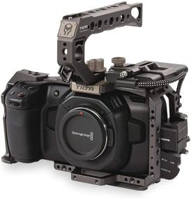 img 1 attached to 📷 Tilta Camera Cage for Blackmagic Pocket Cinema Camera 4K 6K TA-T01-B-G - Basic Kit with SSD Drive Holder and Top Handle for BMPCC 6K Camera Rig (Tilta Gray)