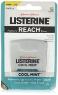 freshen your smile with listerine dental floss, cool mint 55 yds logo