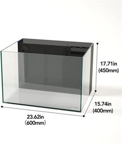 img 3 attached to LANDEN Ultra Clear Glass Rimless Low Iron Aquarium Tank with Rear Filtration Chamber - Ideal for Saltwater and Freshwater, Crafted from All-Glass Materials