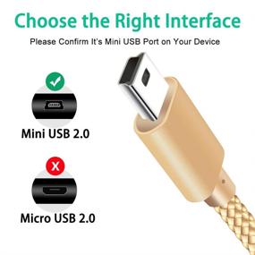 img 2 attached to 🔌 Универсальный кабель Mini USB длиной 10 футов с плетеной оплеткой для GoPro, камеры Canon PowerShot, контроллера PS3, навигатора Garmin Nuvi GPS и многого другого.