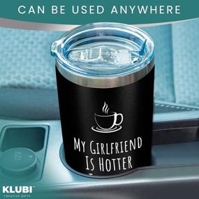 img 1 attached to 🎁 Girlfriend's Gift to Boyfriend: 20oz Insulated Stainless Steel Travel Coffee Tumbler/Mug - Funny Anniversary Present, Cute Birthday Idea