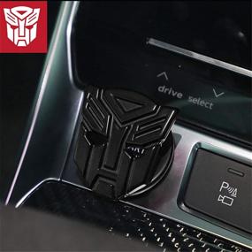 img 3 attached to Enhance Your Car's Interior with Autobot-Black Transformers Car One-Button Start Button Protective Cover: A Stylish Metal Decorative Sticker for Ignition Device Switch