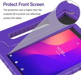 img 2 attached to BMOUO Kids Case for Alcatel Joy Tab 2 8.0 inch 2020, Alcatel Joy Tab 2 Case, Shockproof Kids Convertible Handle Stand Case for Metroby t-Mobile Alcatel Joy Tab 2 Tablet Model: 9032Z - Purple, Enhanced SEO