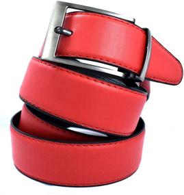 img 3 attached to Cognac Reversible Bonded Leather Belt