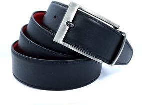 img 1 attached to Cognac Reversible Bonded Leather Belt