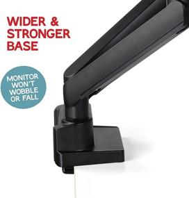 img 2 attached to 🖥️ Dual Monitor Stand - Adjustable Dual Monitor Arm Mount for 32 inch Monitors - VESA Mount, Desktop Montaje - Ideal Monitor Arms & Stands for Dual Display