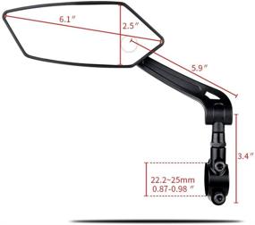 img 2 attached to 🚲 Highly Durable Blast-Resistant Adjustable Rearview Bike Mirror with Large Lens - Ideal for MTB Handlebars